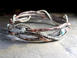Rustic Copper Bangle - Entwined