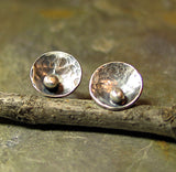 Sterling Silver Stud Earrings - Pebble Road Rustic Petites