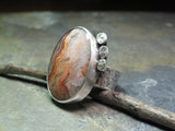Artisan Ring in Sterling Silver and Crazy Lace Agate - Western Sky - SOLD