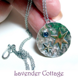 Sterling Silver Pendant with Iolite - Wish Upon a Star