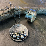 Starfish Pendant Necklace with Pebbles Summer Jewelry - Pebble Shores