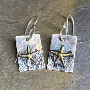 Tiny Starfish Dangle Earrings - Pebble Shores Starfish