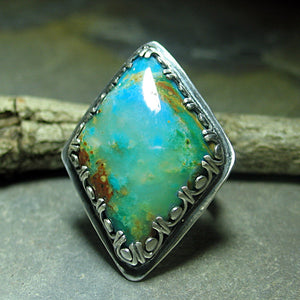 Pisco Blue Gem Chrysocolla ring - Almost Heaven - SOLD
