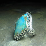 Pisco Blue Gem Chrysocolla ring - Almost Heaven - SOLD