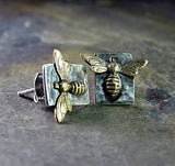 Sterling Silver Stud Earrings - Bee My Honey