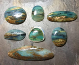 Scenic Peruvian Blue Opal Pendant, One of a Kind, Made to Order