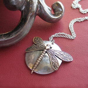 Sterling Silver Dragonfly Pendant with Iolite - The Dragonfly's Secret