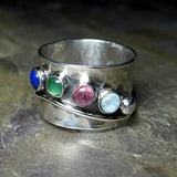 Sterling Silver Mother's Ring with Up to 6 Stones - Family Treasures