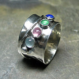 Sterling Silver Mother's Ring with Up to 6 Stones - Family Treasures