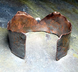 Hammered Copper Cuff - Flower of the Forest