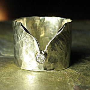 Artisan Diamond Ring in Sterling Silver - Ice Whisper