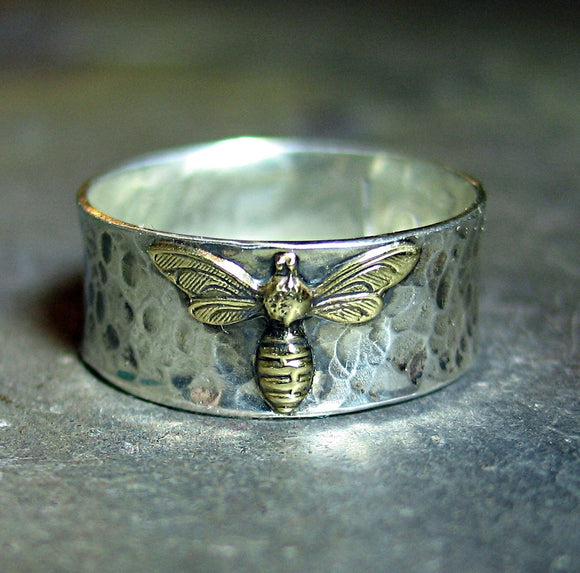 Sterling Silver Honeybee Ring - Bee My Honey