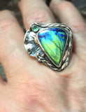 Sterling Silver Labradorite Ring - Light from the Depths