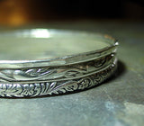 Pattern Wire Bangles in Sterling Silver set of 3 - Noveau Romance