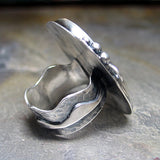 Ocean Jasper Ring Handmade Sterling Silver - Waterlights