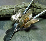 Sterling Silver Butterfly Earrings - On Golden Wings