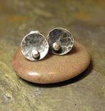 Sterling Silver Stud Earrings - Pebble Road Rustic Petites