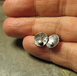 Sterling Silver Stud Earrings - Pebble Road Rustic Petites