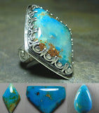 Pisco Blue Gem Chrysocolla ring - Almost Heaven - SOLD