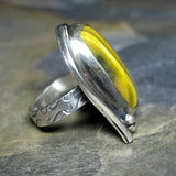 River of the Sun - Bumblebee Jasper artisan ring