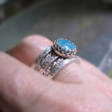 Spirit of the West - Stacking rings with Turquoise or stone of your choice