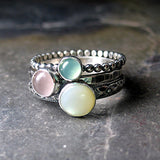 Spring Pastel Stacking Ring Set of 3 - Spun Sugar