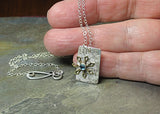 Blue Topaz Pendant on Reticulated Silver - Winter Wonderland - SOLD