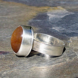 Star Sunstone Ring in sterling silver - Autumn Glow - SOLD