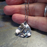 Dragonfly Pendant in Sterling Silver with Choice of Stone - Dew on a Petal