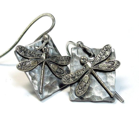 Sterling Silver Dragonfly Earrings - Enchanted Dragonfly