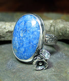 Bluebell - Denim Lapis and Sterling silver artisan ring