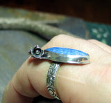 Bluebell - Denim Lapis and Sterling silver artisan ring