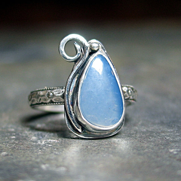 Owyhee Blue Opal Ring in Sterling Silver - La Petit Bleu