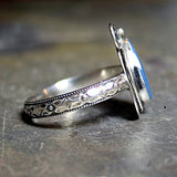 Owyhee Blue Opal Ring in Sterling Silver - La Petit Bleu
