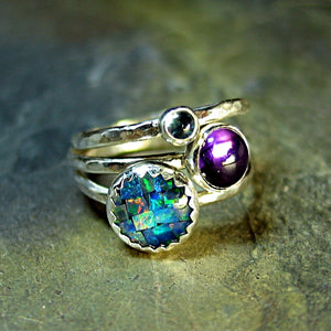 Sterling Silver Stacking Rings - Party of Three