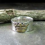 Sterling Silver and Brass Crown Ring - Queen of Everything
