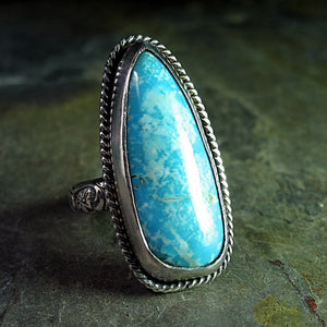 Sterling Silver and Turquoise Artisan Ring - Sonoran Sky