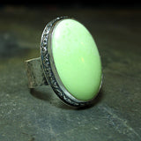 Lemon Chrysoprase Ring in Sterling Silver - Spring's Promise - SOLD