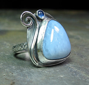 Owyhee Blue Opal Ring in Sterling Silver - SOLD