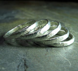 Fine Silver Stackable Rings - Summerlight