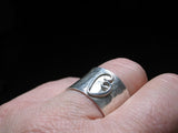 Heart Ring Sterling Silver Wide Band - Sweetheart