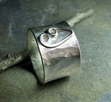 Heart Ring Sterling Silver Wide Band - Sweetheart