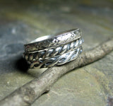 Patterned Sterling Silver Stacking Rings - Three's Company