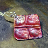 Fold-Formed copper pendant - Time Squared - SOLD